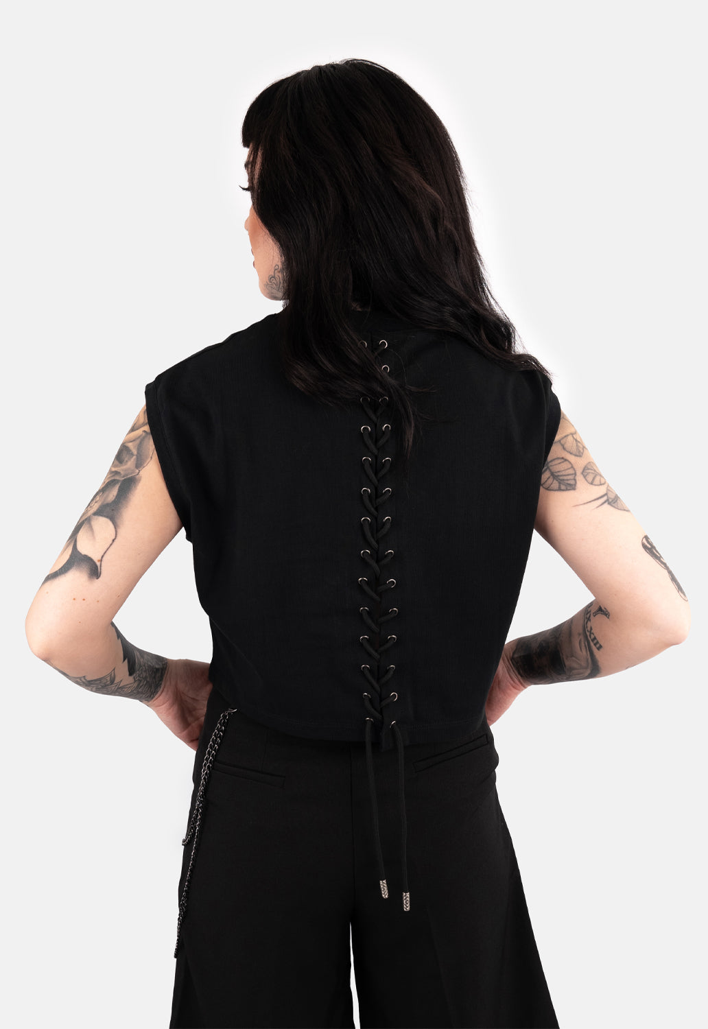 Althea Lace Up Muscle Tank Top