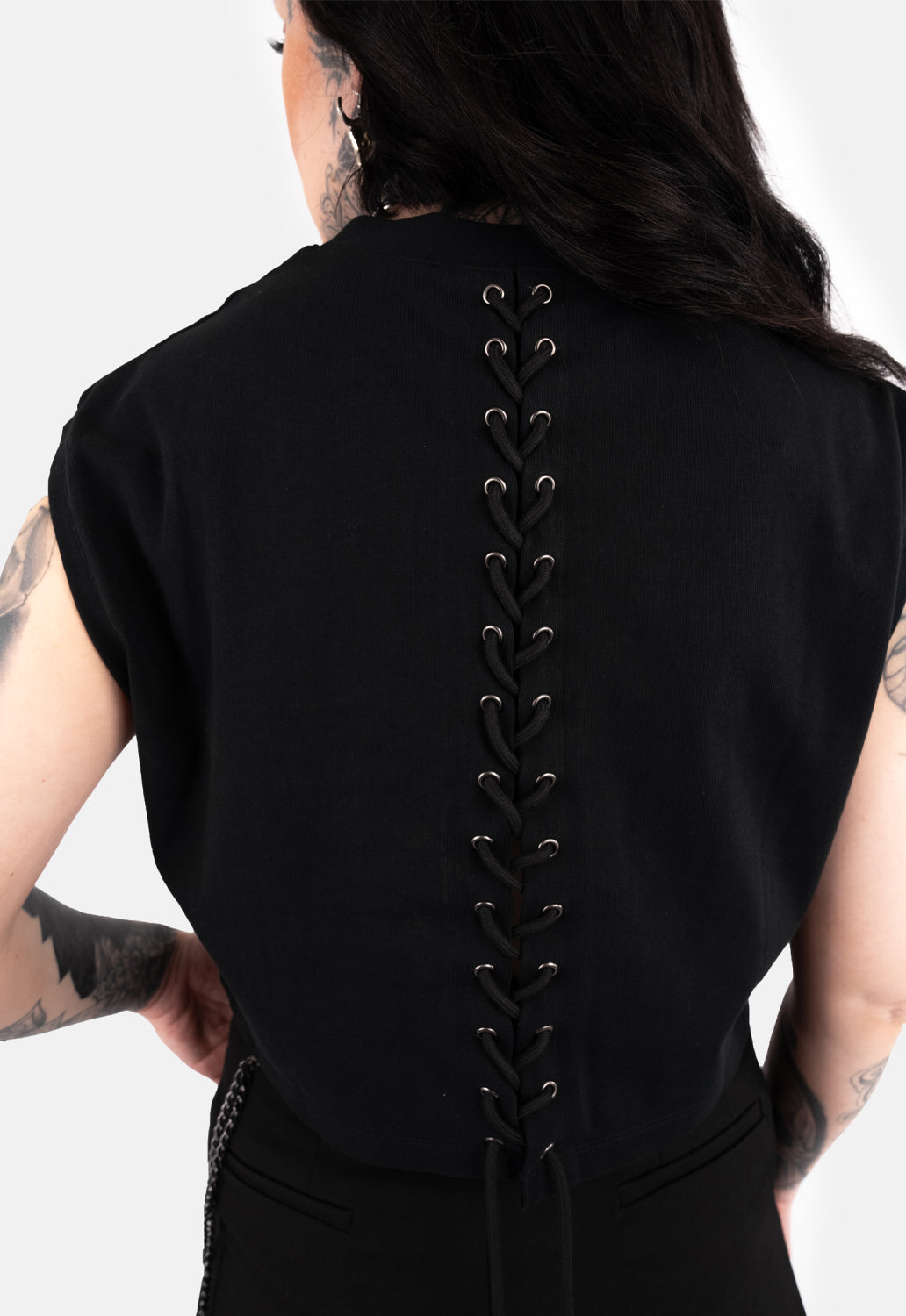 Althea Lace Up Muscle Tank Top