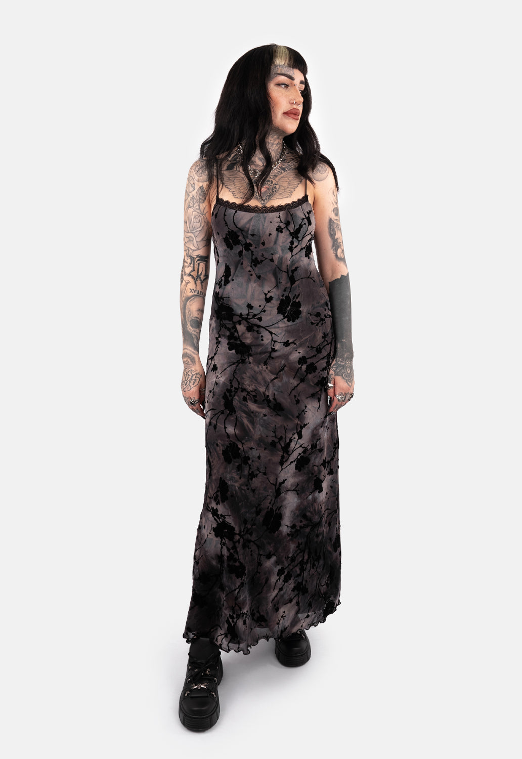 Ambrosia Flocked Maxi Dress