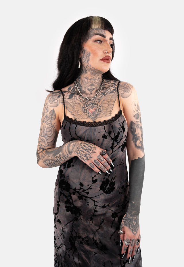 Ambrosia Flocked Maxi Dress