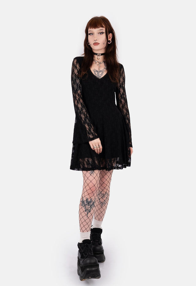 Ash Bat Wing Sleeve Mini Dress