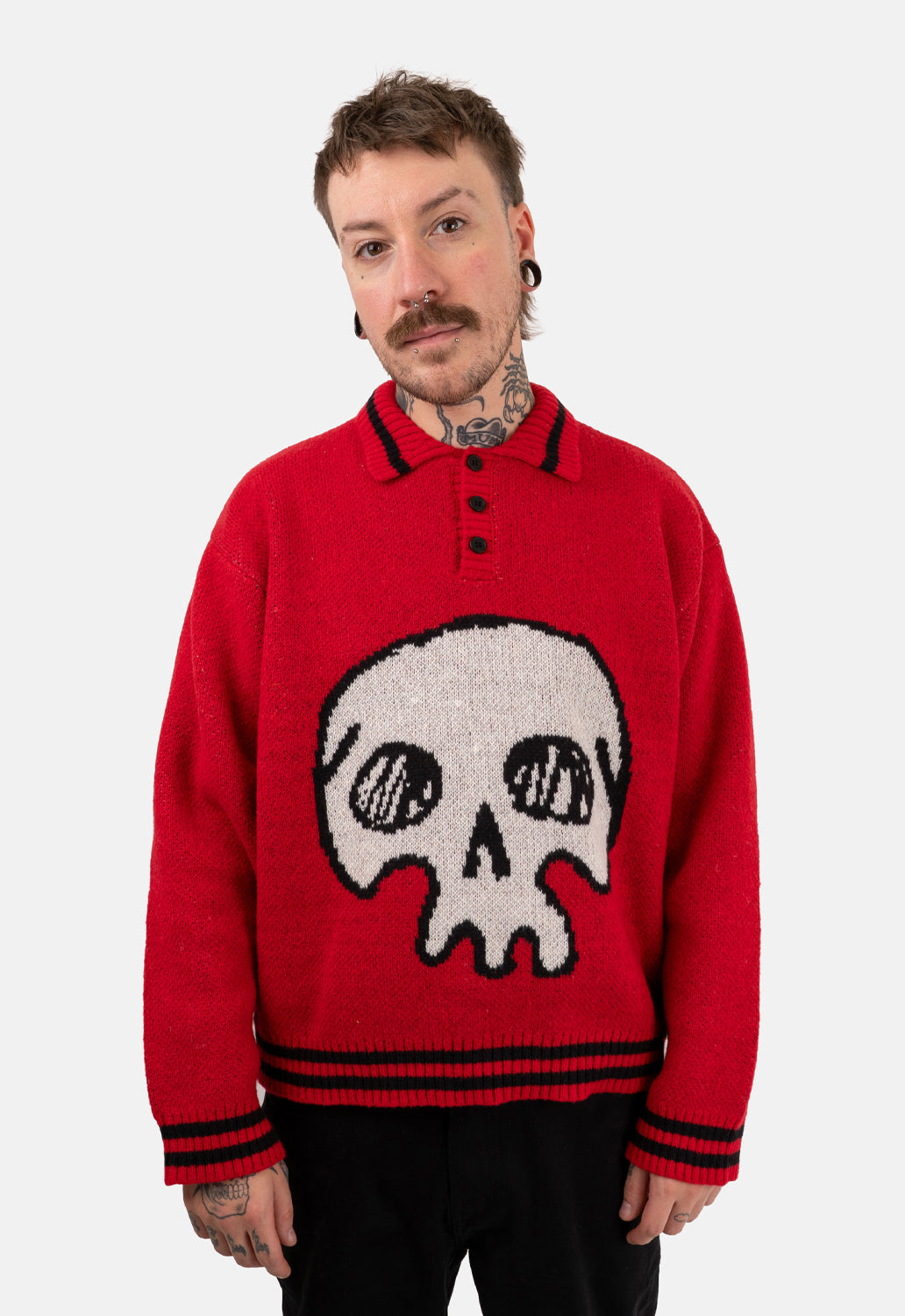 Axton Graphic Knit Rugby Polo