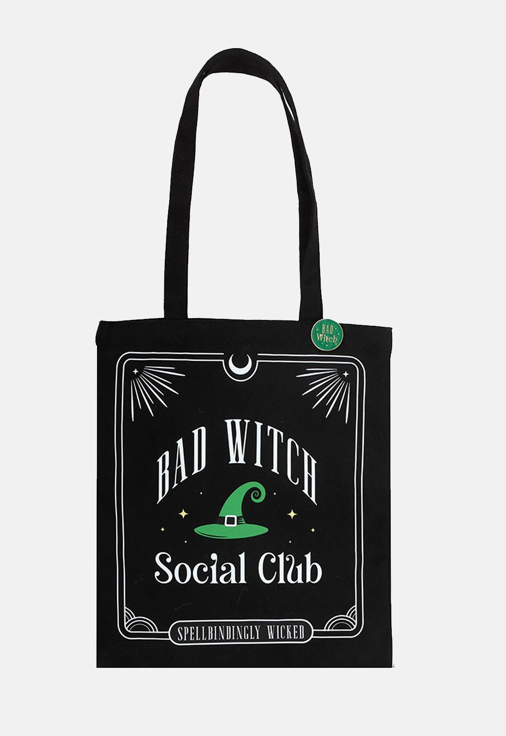 Bad Witch Pin Badge Tote Bag