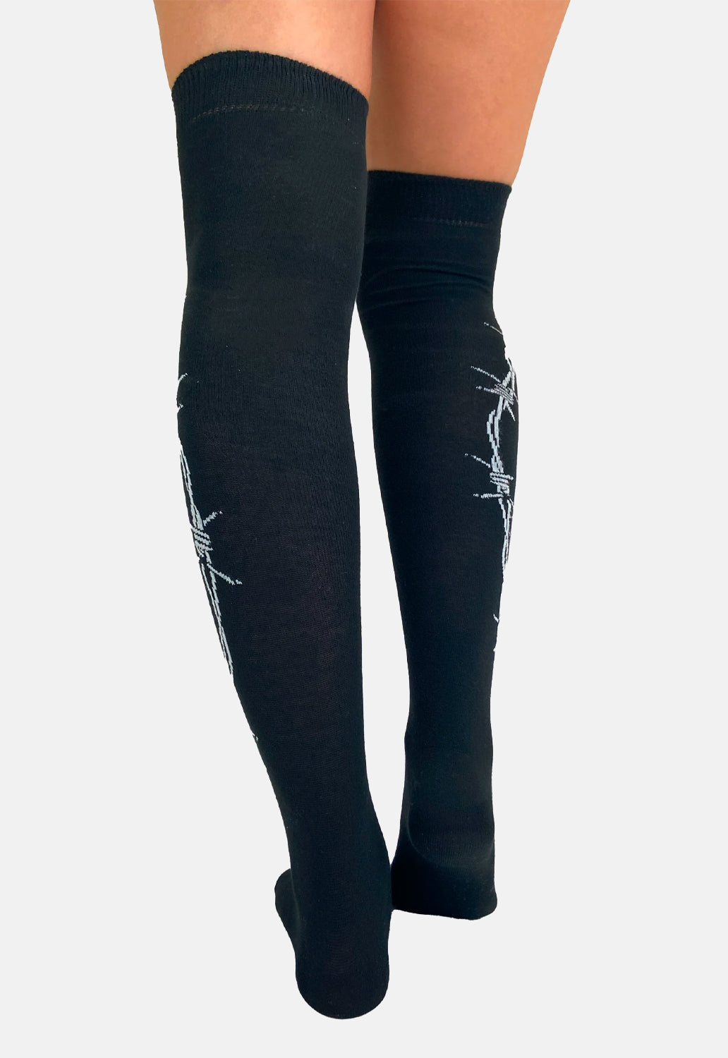 Barbed Wire Over The Knee Socks