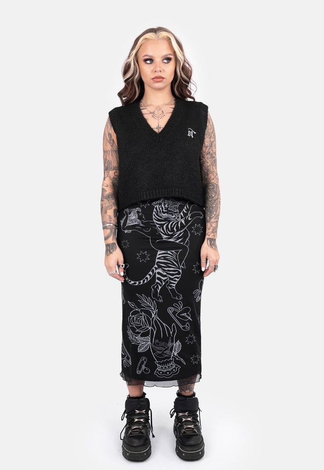 Belle Mesh Midaxi Skirt
