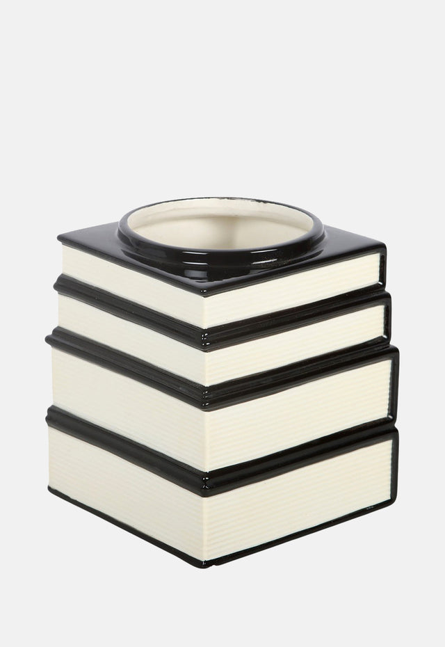 Black Cat Magick Book Stack Vase