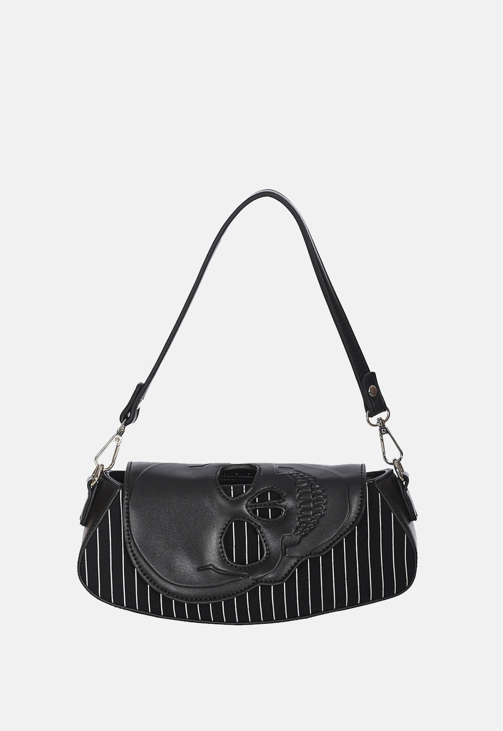 Black Core Pinstripe Shoulder Bag
