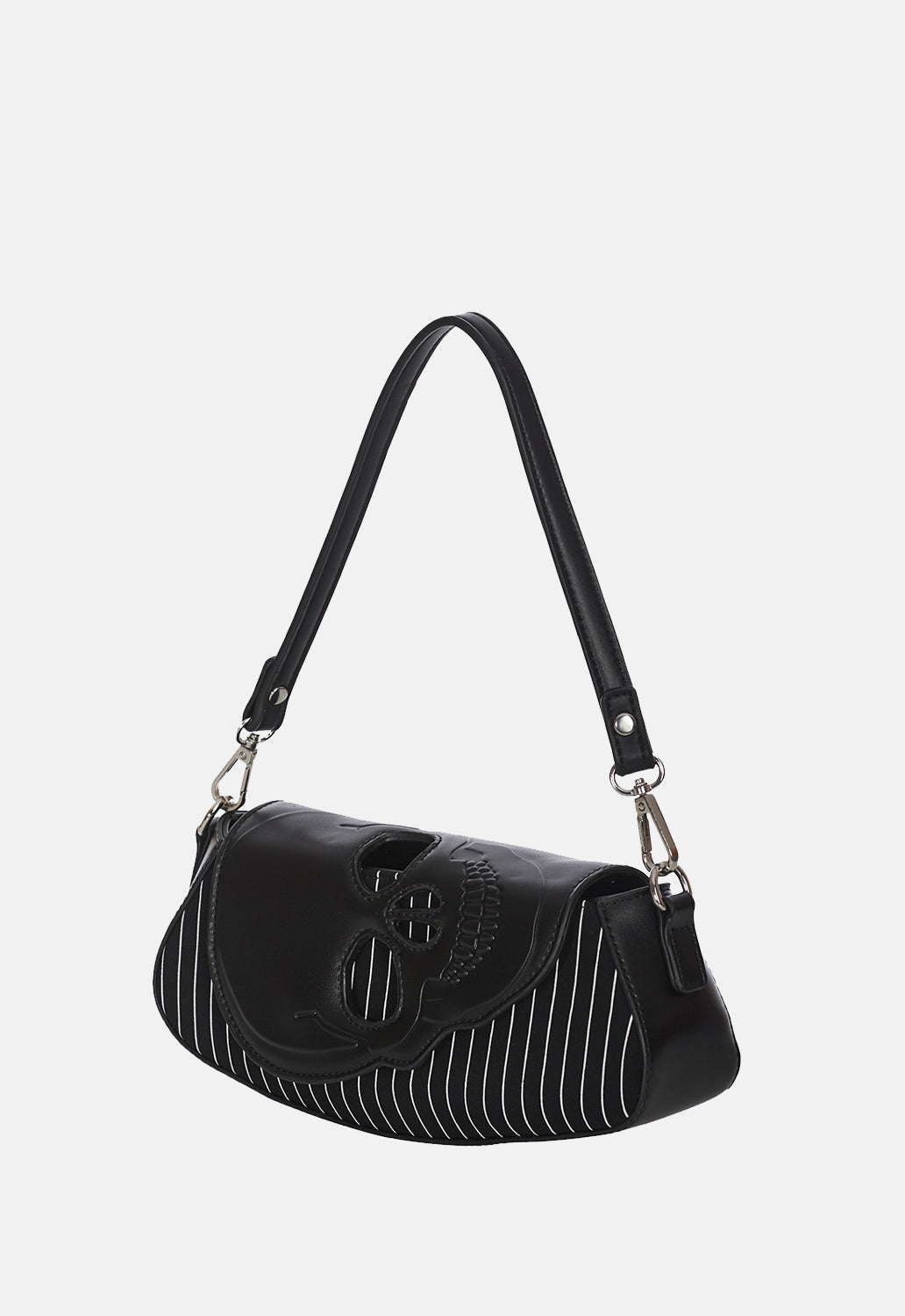 Black Core Pinstripe Shoulder Bag