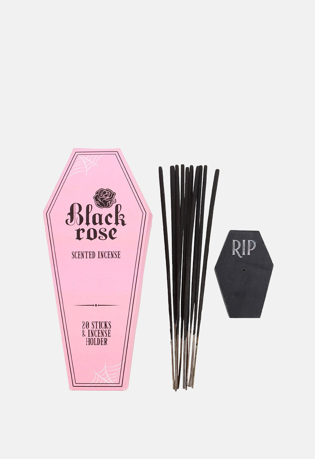 Black Rose Incense Sticks & Holder