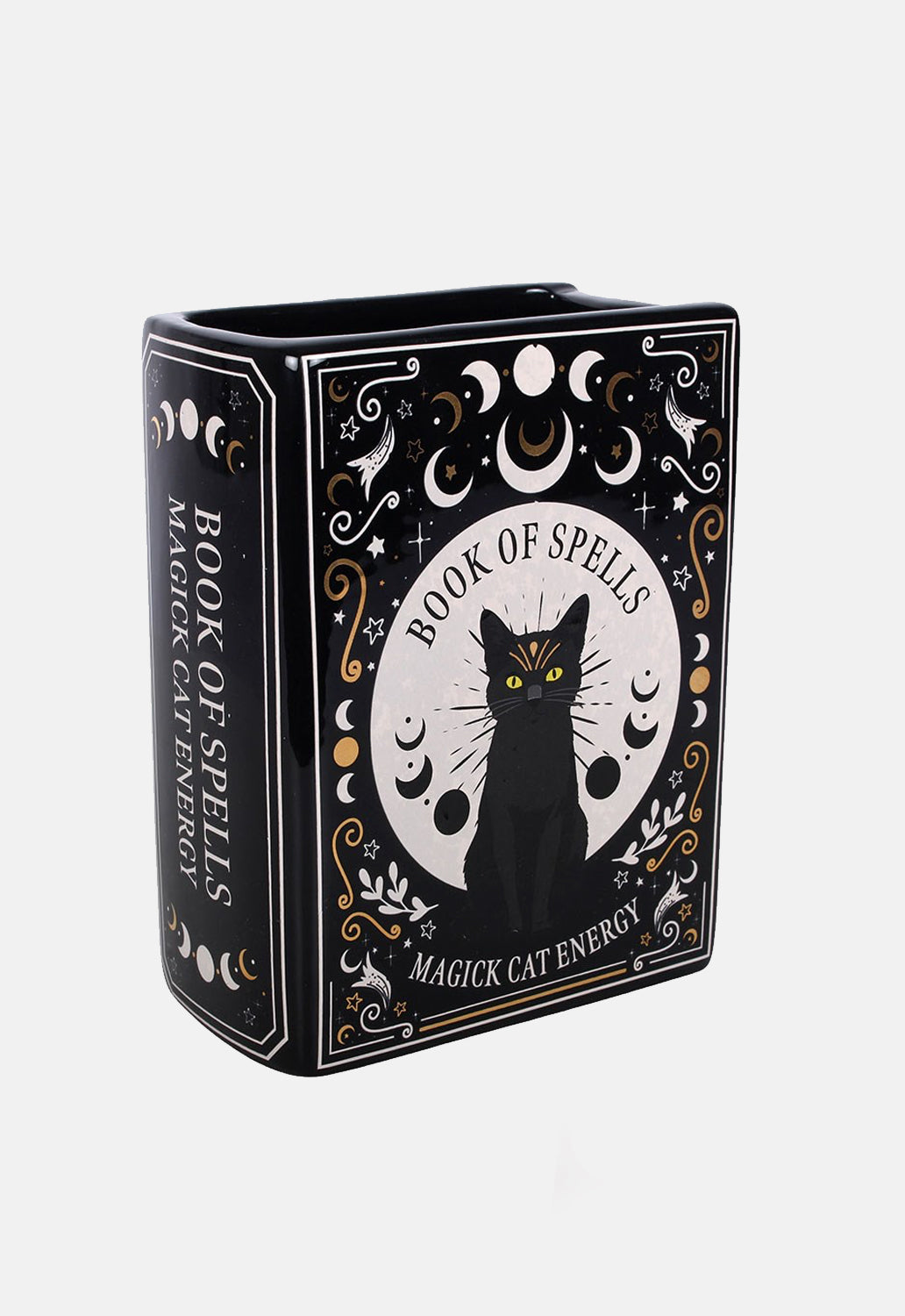 Black Cat Magick Book Vase
