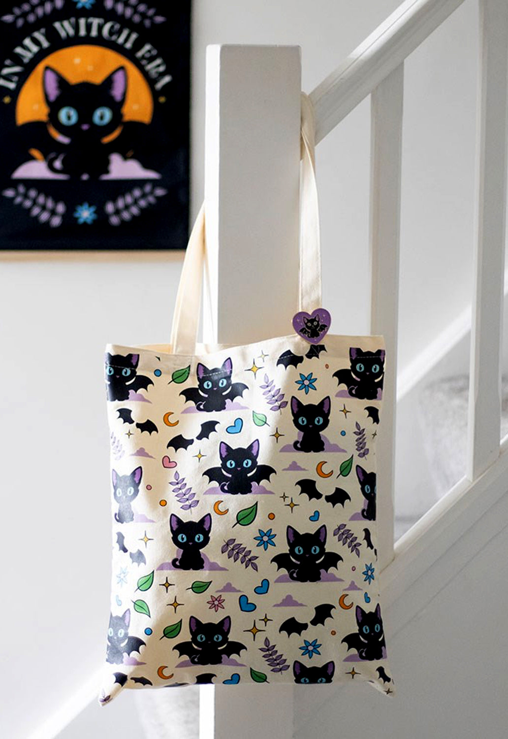 Cute & Creepy Cat Tote Bag