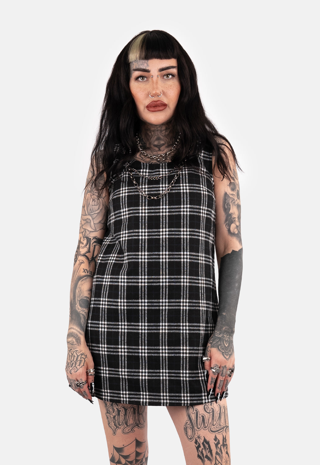 Eria Check Shift Mini Dress