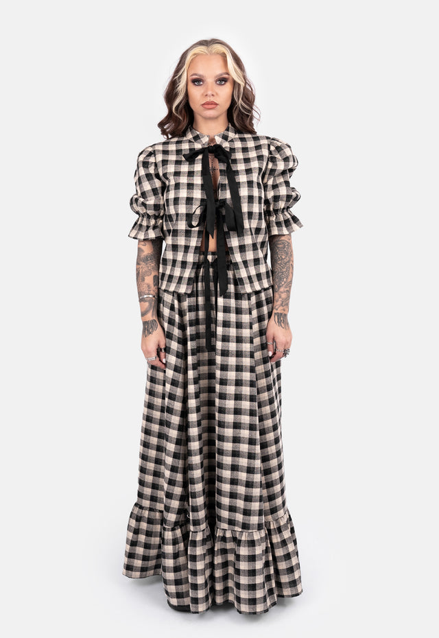 Evie Front Tie Puff Sleeve Top