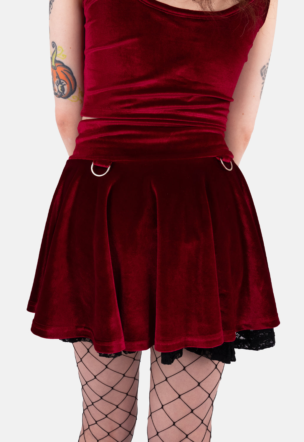 Gem Double Layer Velvet Skirt