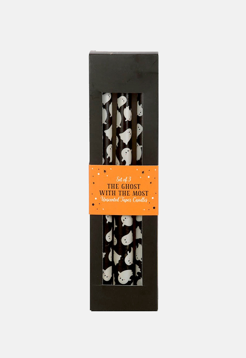 Set Of 3 Ghost Taper Candles