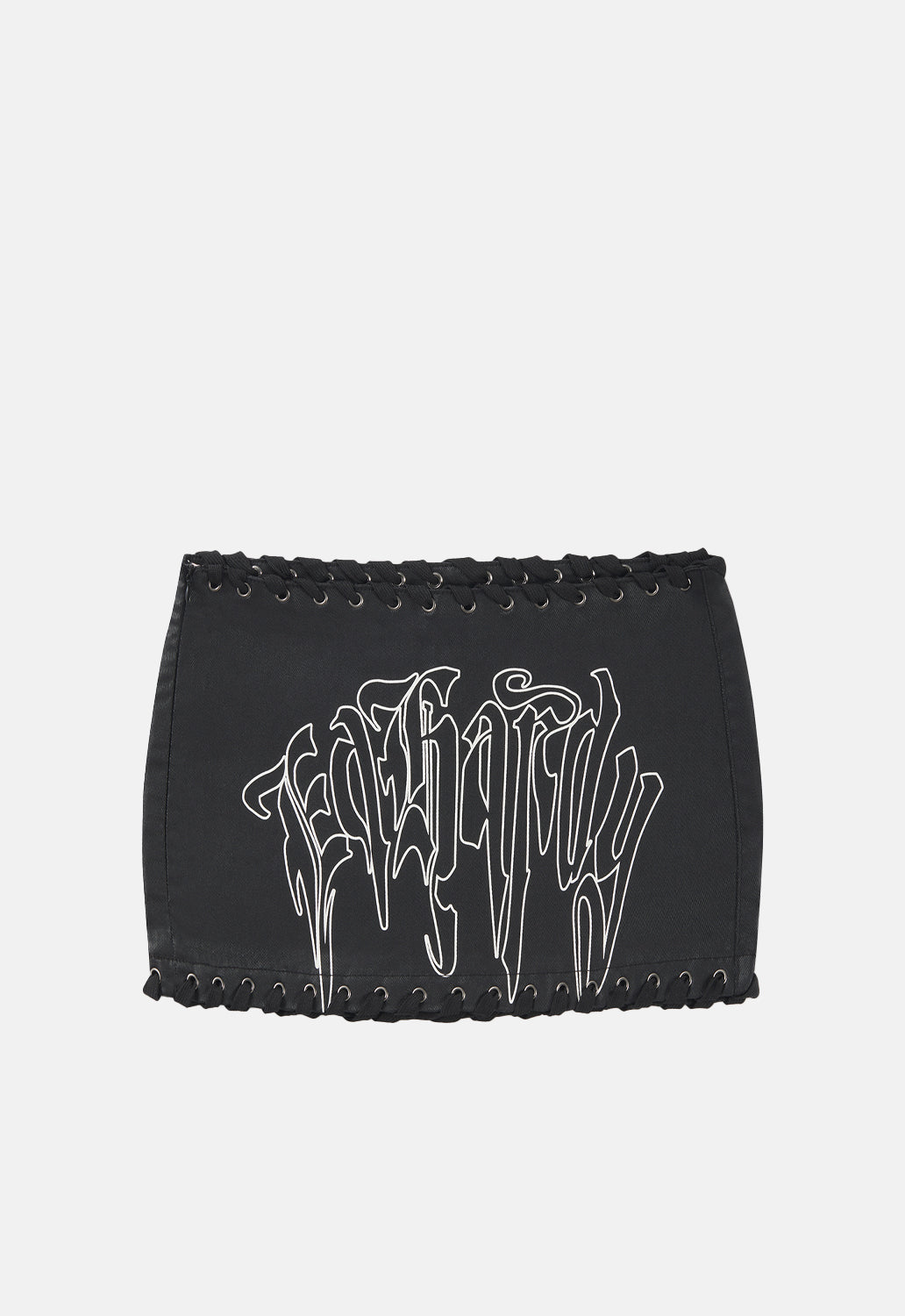 Gothic Braid Denim Mini Skirt