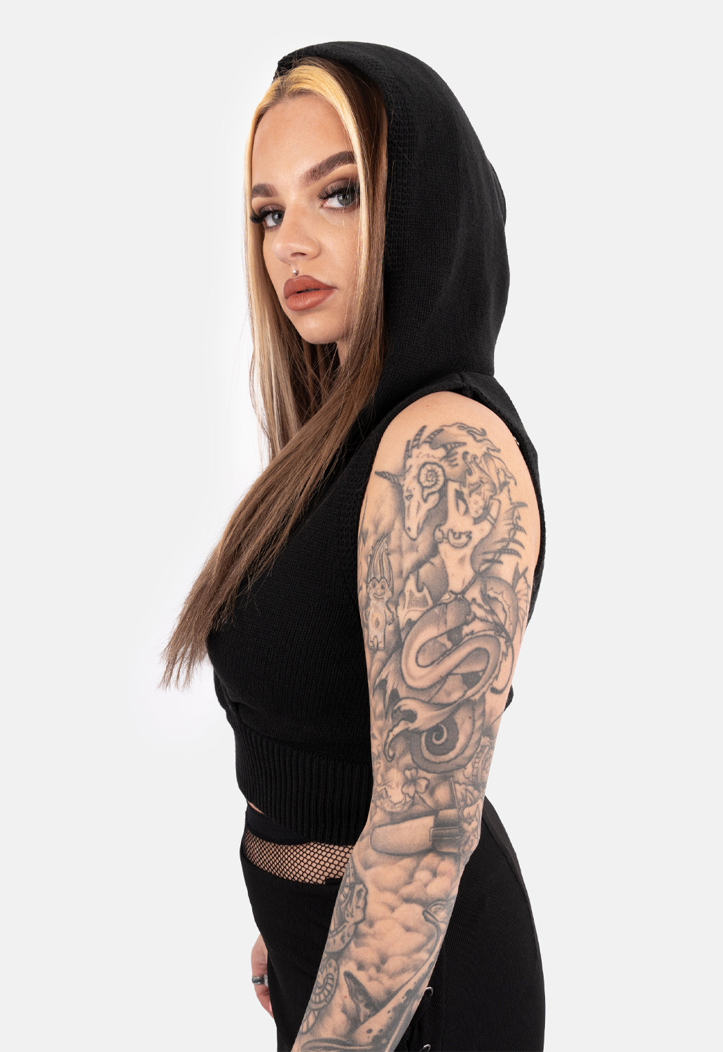 Grace Hooded Cropped Knit