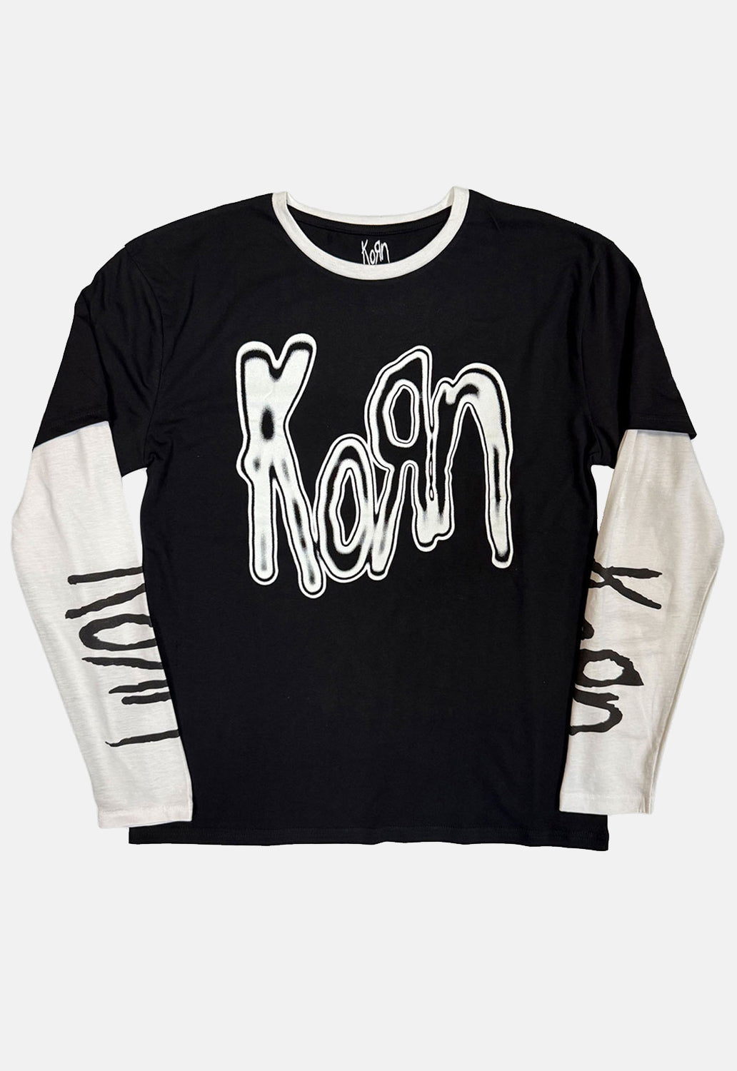 Metallic Logo Layered Long Sleeved Top