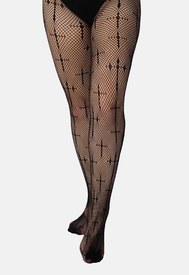 Latin Cross Net Tights