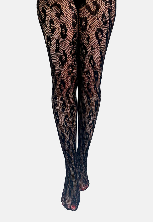 Leopard Net Tights