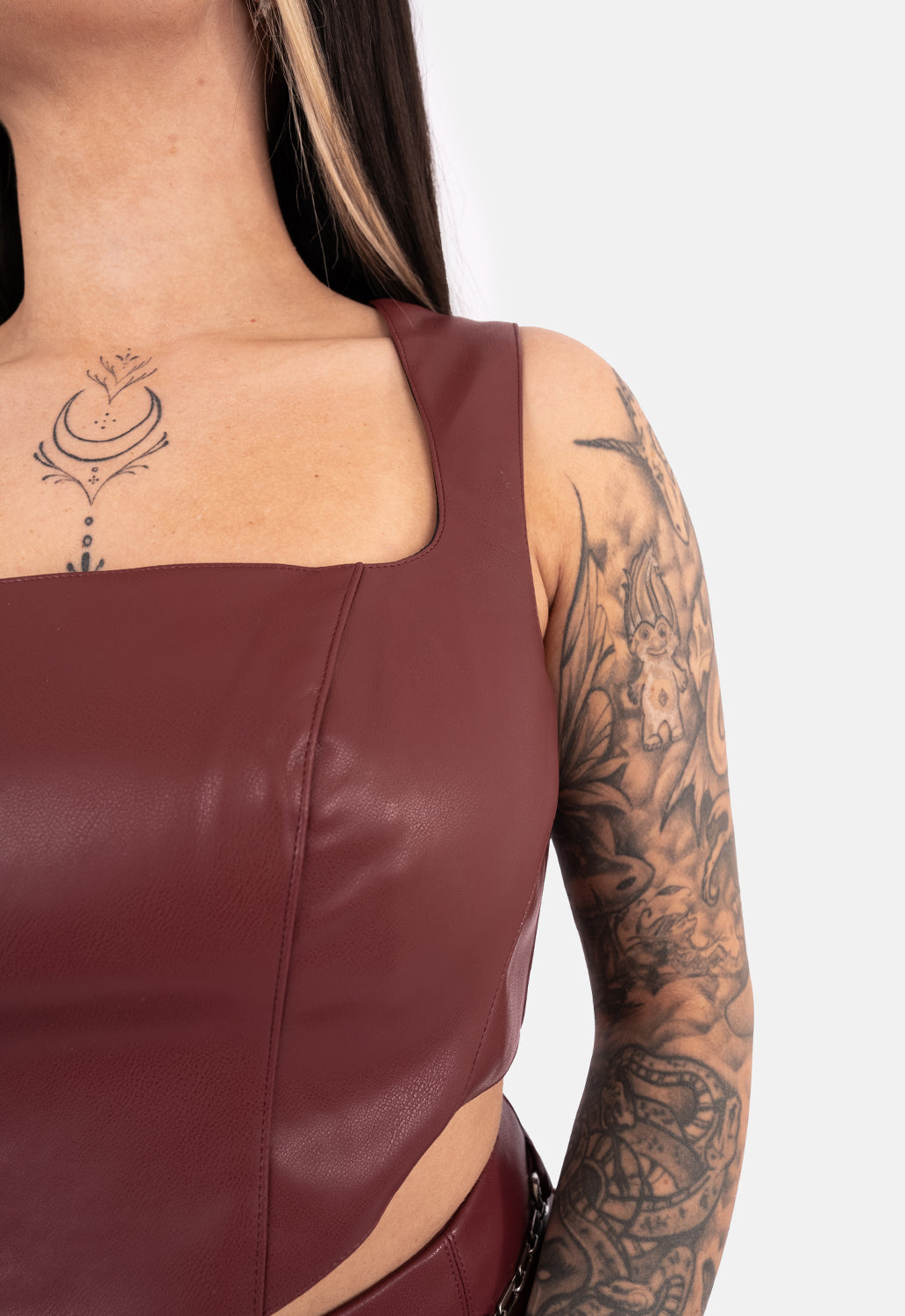 Lilith PU Corset Top