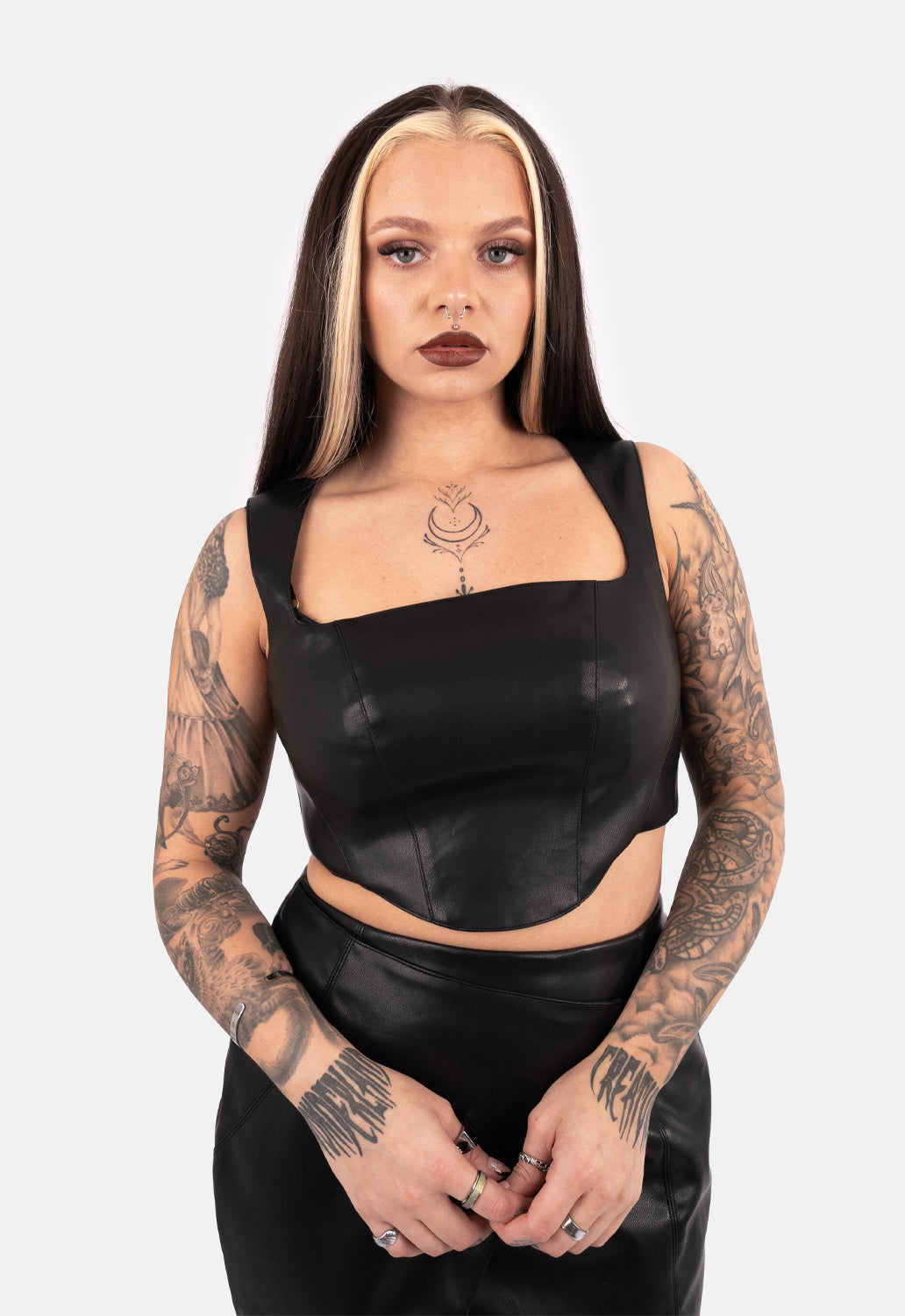 Lilith PU Corset Top