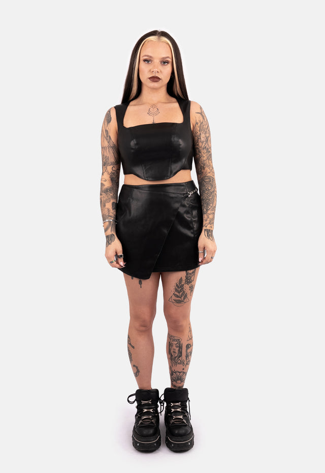 Lilith PU Corset Top