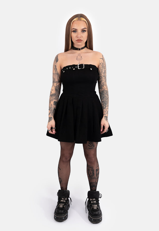 Louise Pleated Mini Dress