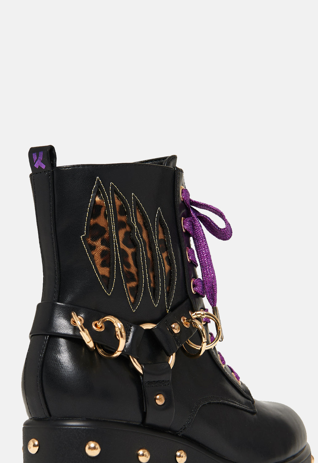Lucia Werewolf Military Studded Boots