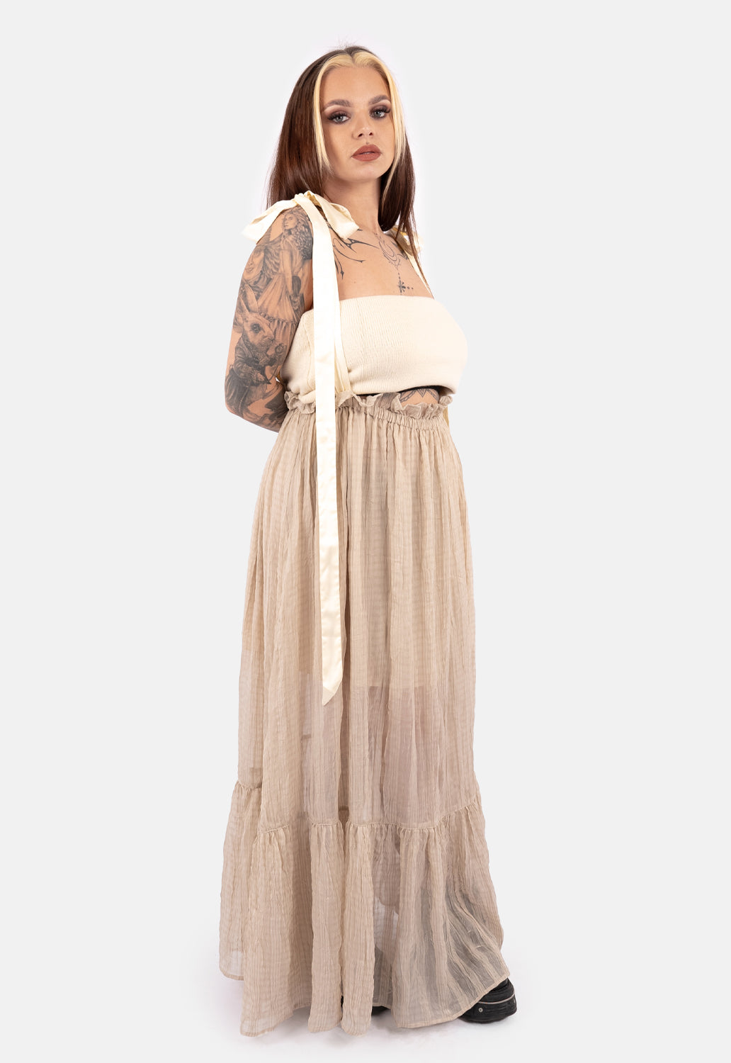 Marmarcia Tie Strap Maxi Skirt