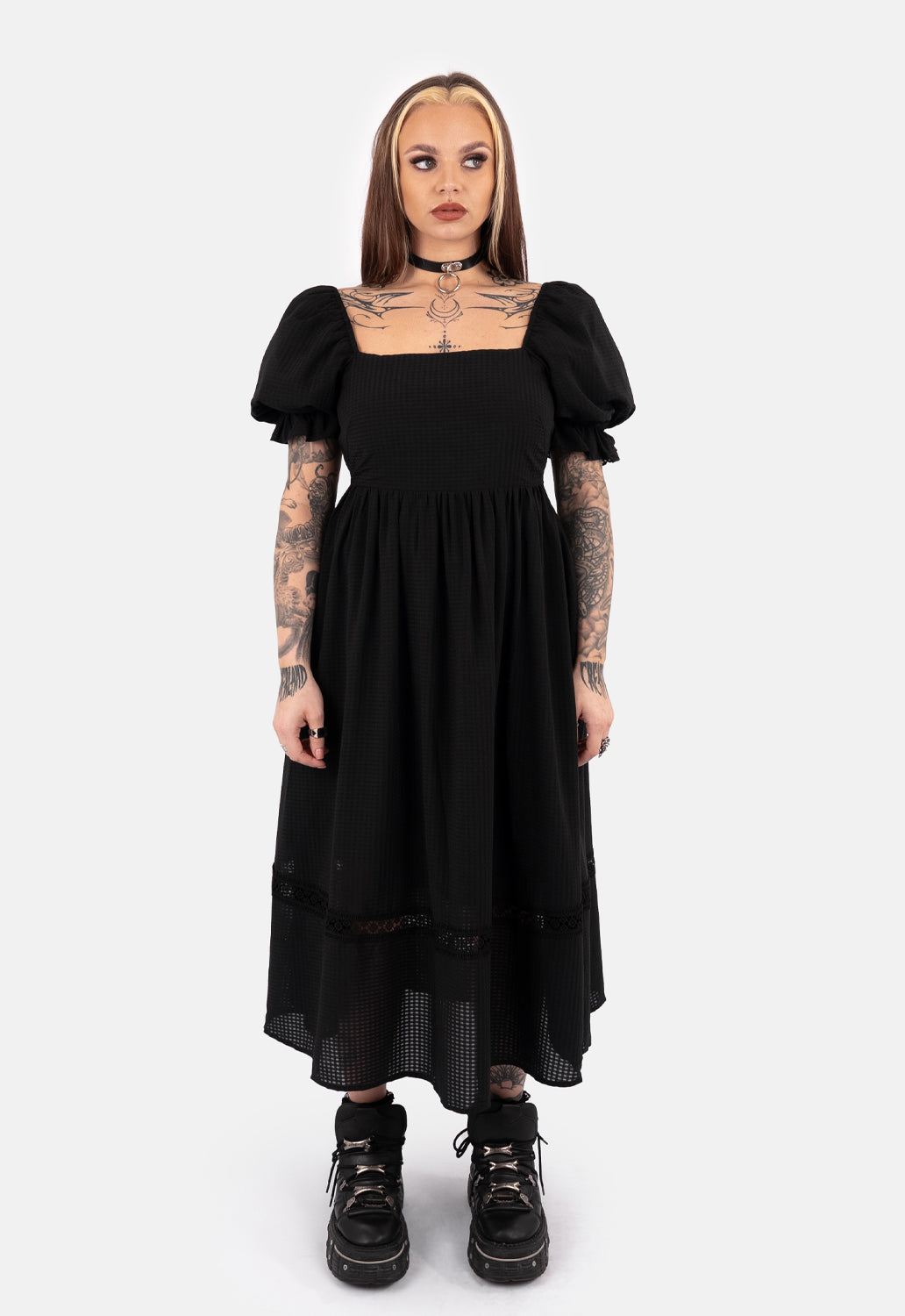 Misty Puff Sleeve Midaxi Dress