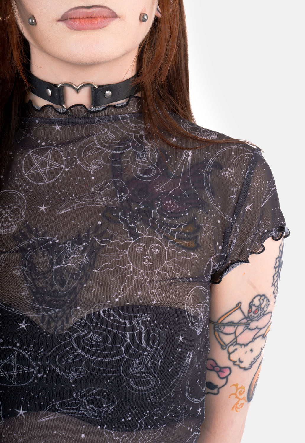 Myst Cosmic Print Mesh Top