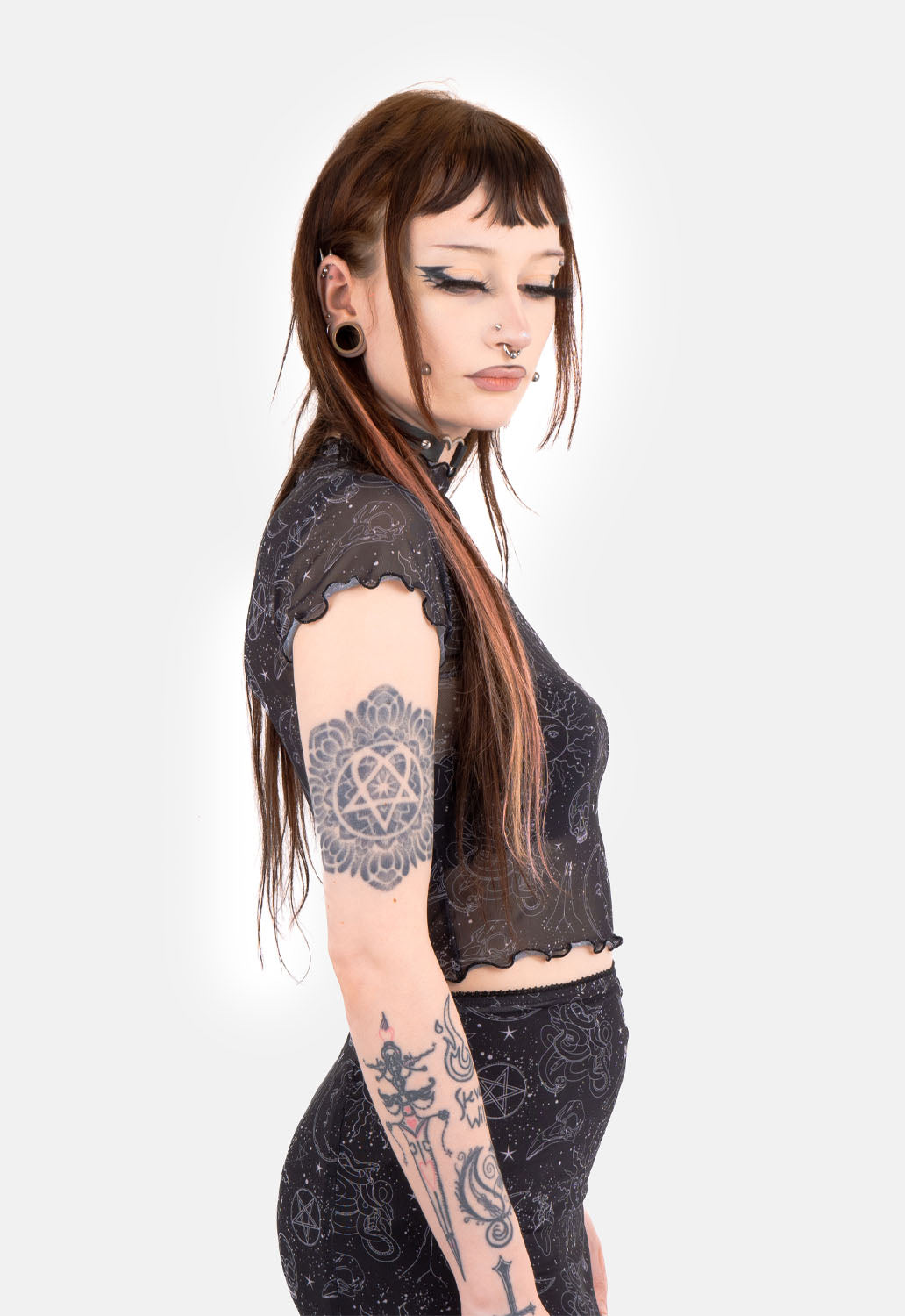 Myst Cosmic Print Mesh Top