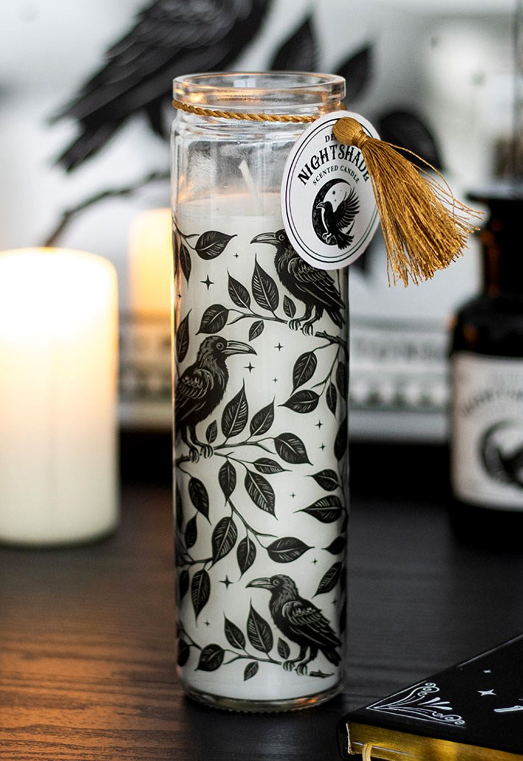 Mystic Raven Deadly Nightshade Tube Candle