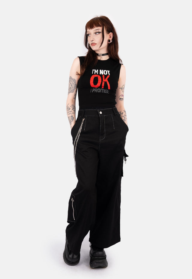 Aria Not Ok Muscle Tank Top