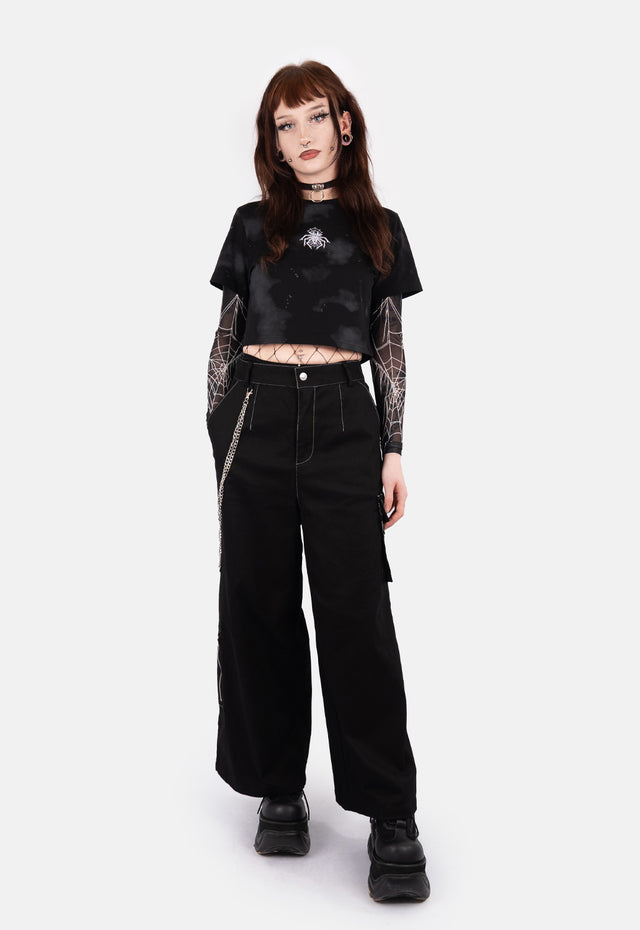 Nova Wide Leg Cargo Trousers
