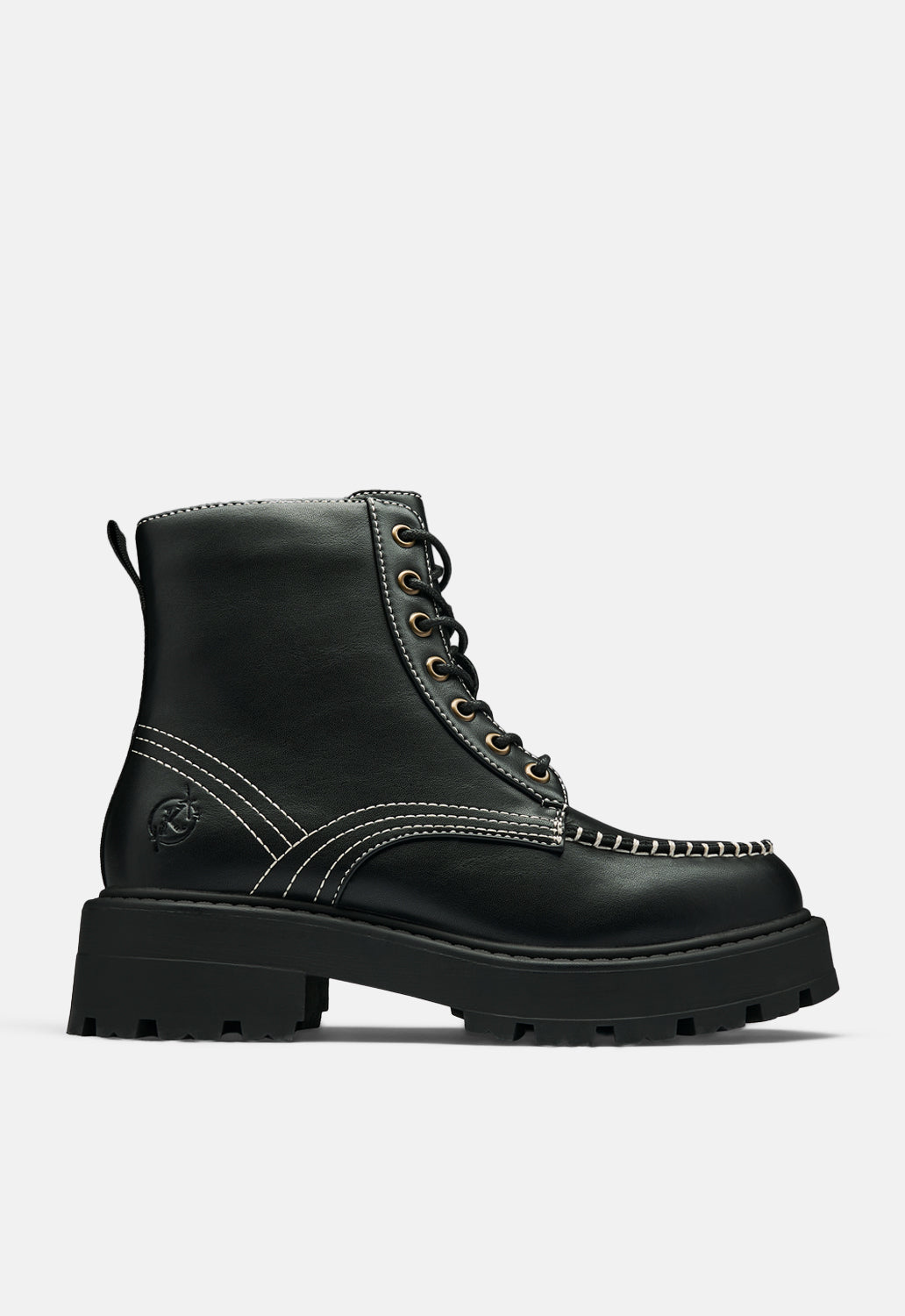 Pallas Black Lace Up Boots