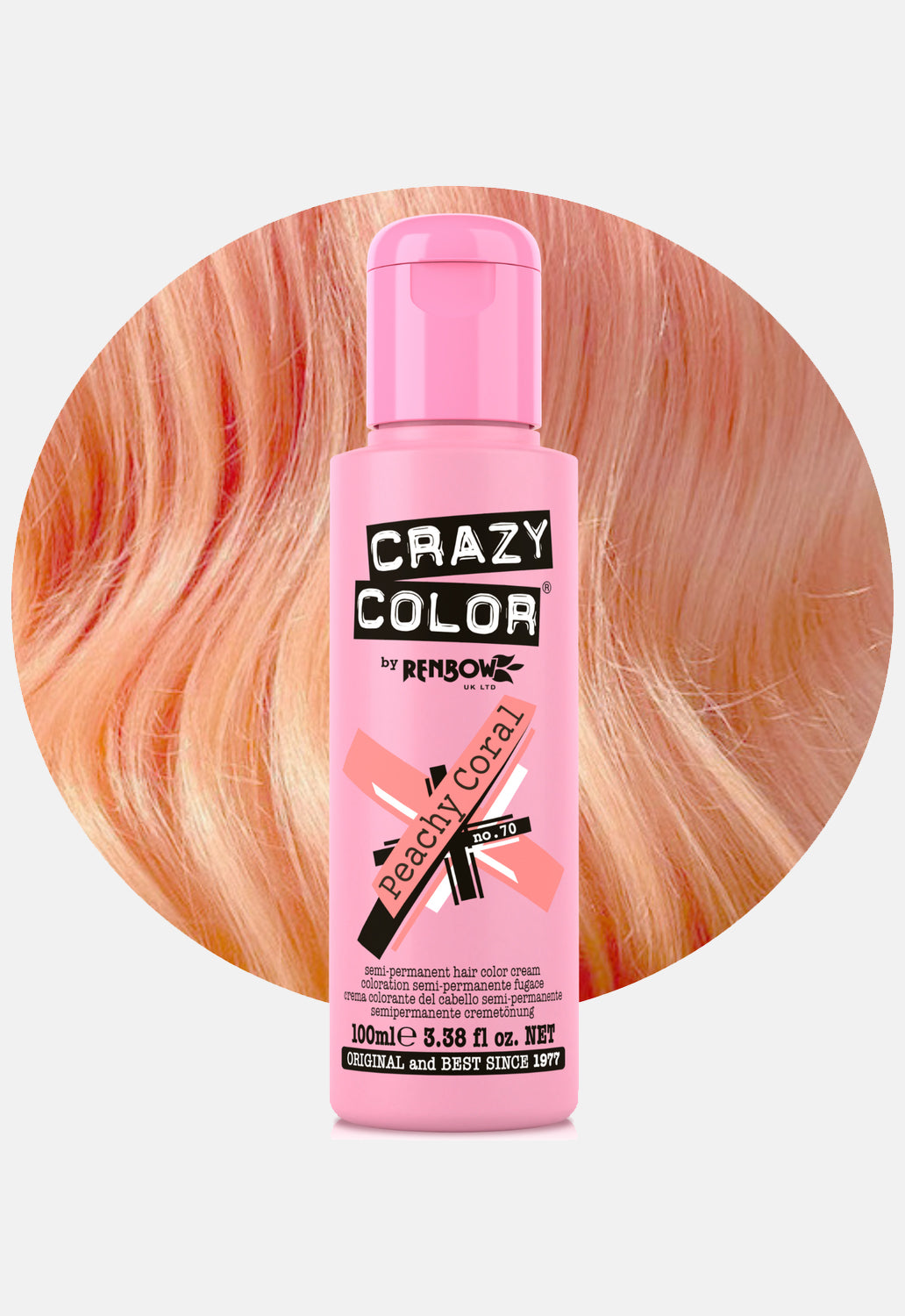 Peach Coral Hair Dye
