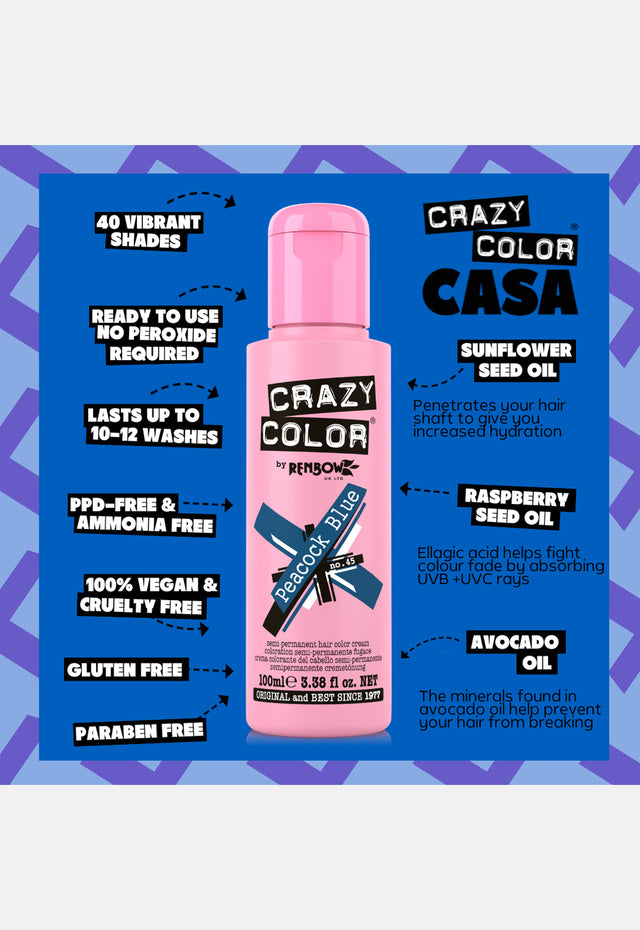 Peacock Blue Hair Dye