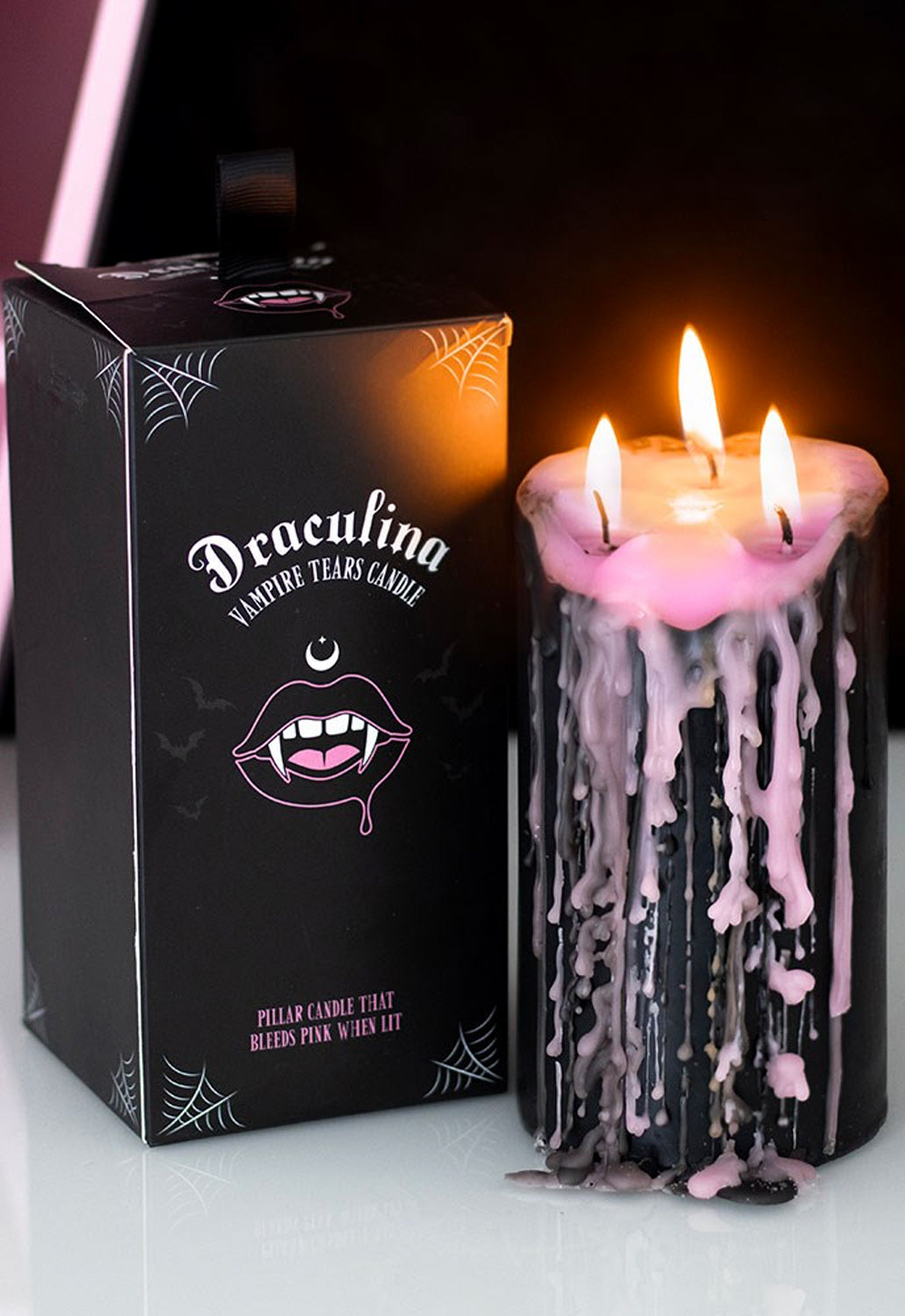 Large Pink Vampire Candle