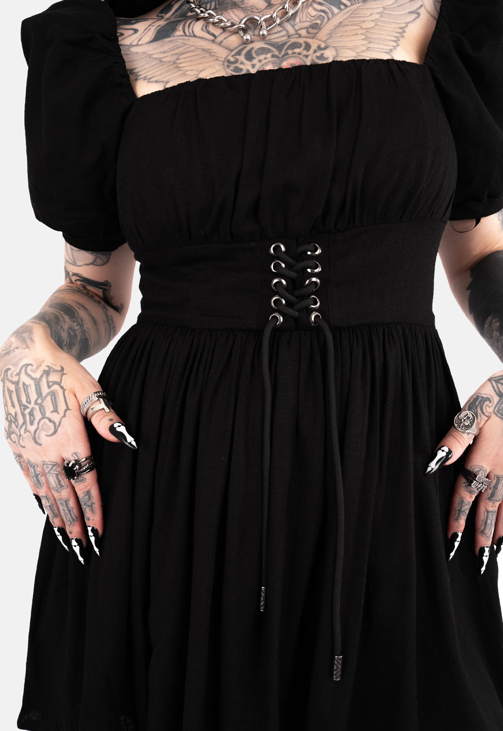 Rowan Lace Up Mini Dress