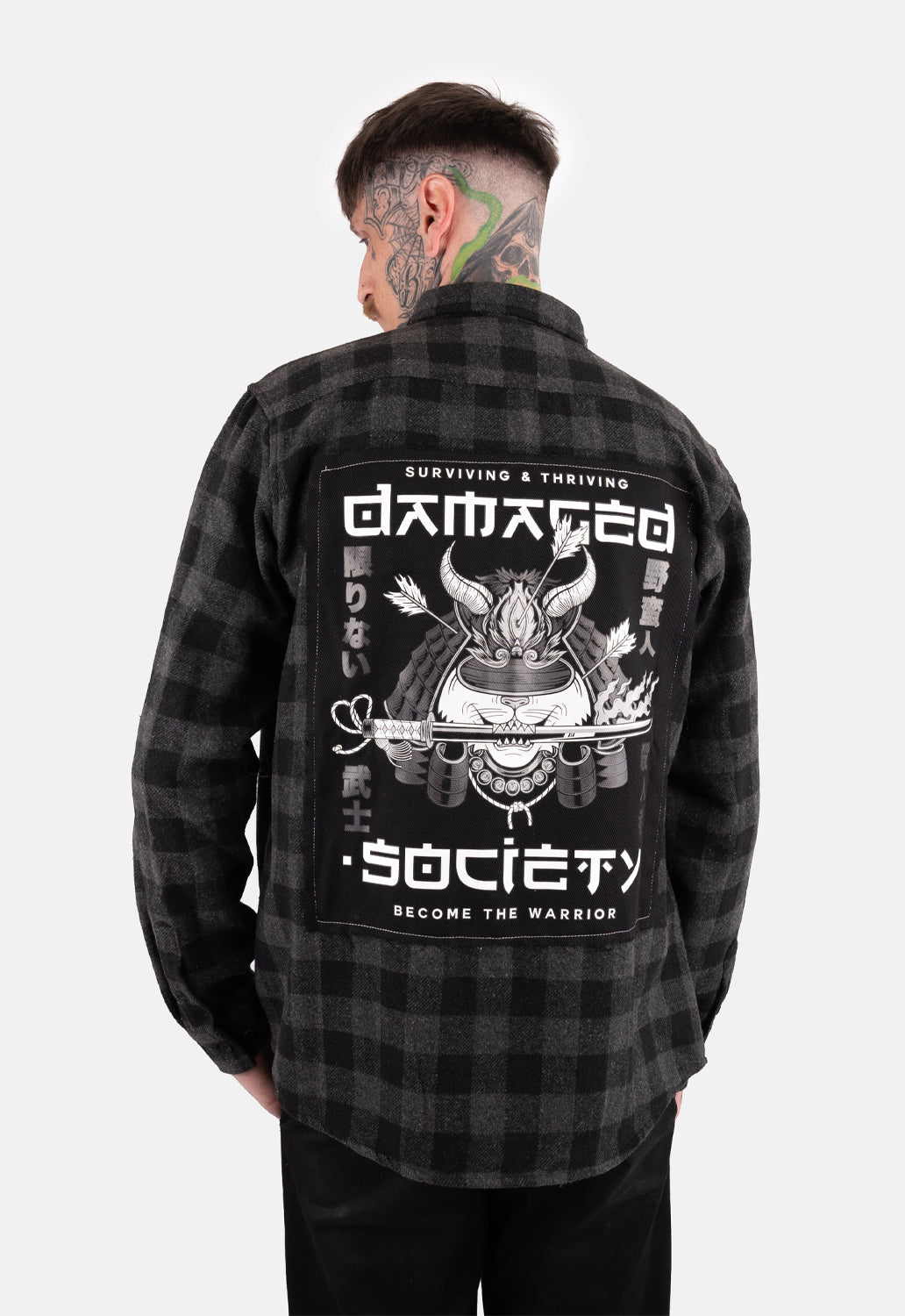 Samurai Kitty Flannel Shirt