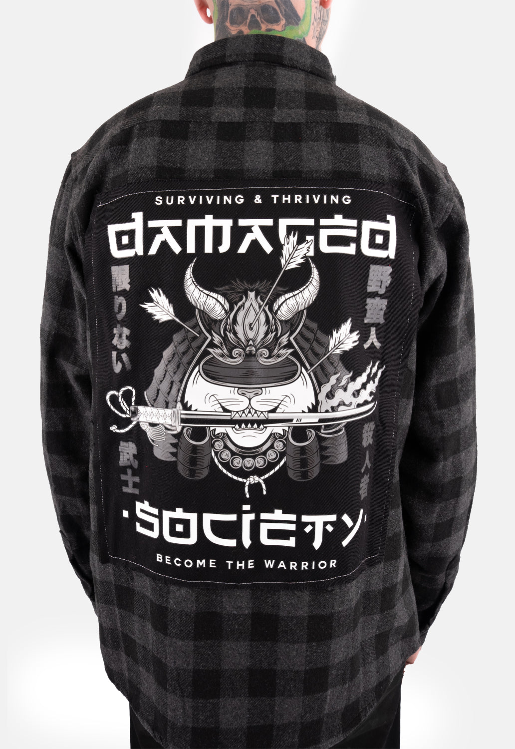 Samurai Kitty Flannel Shirt