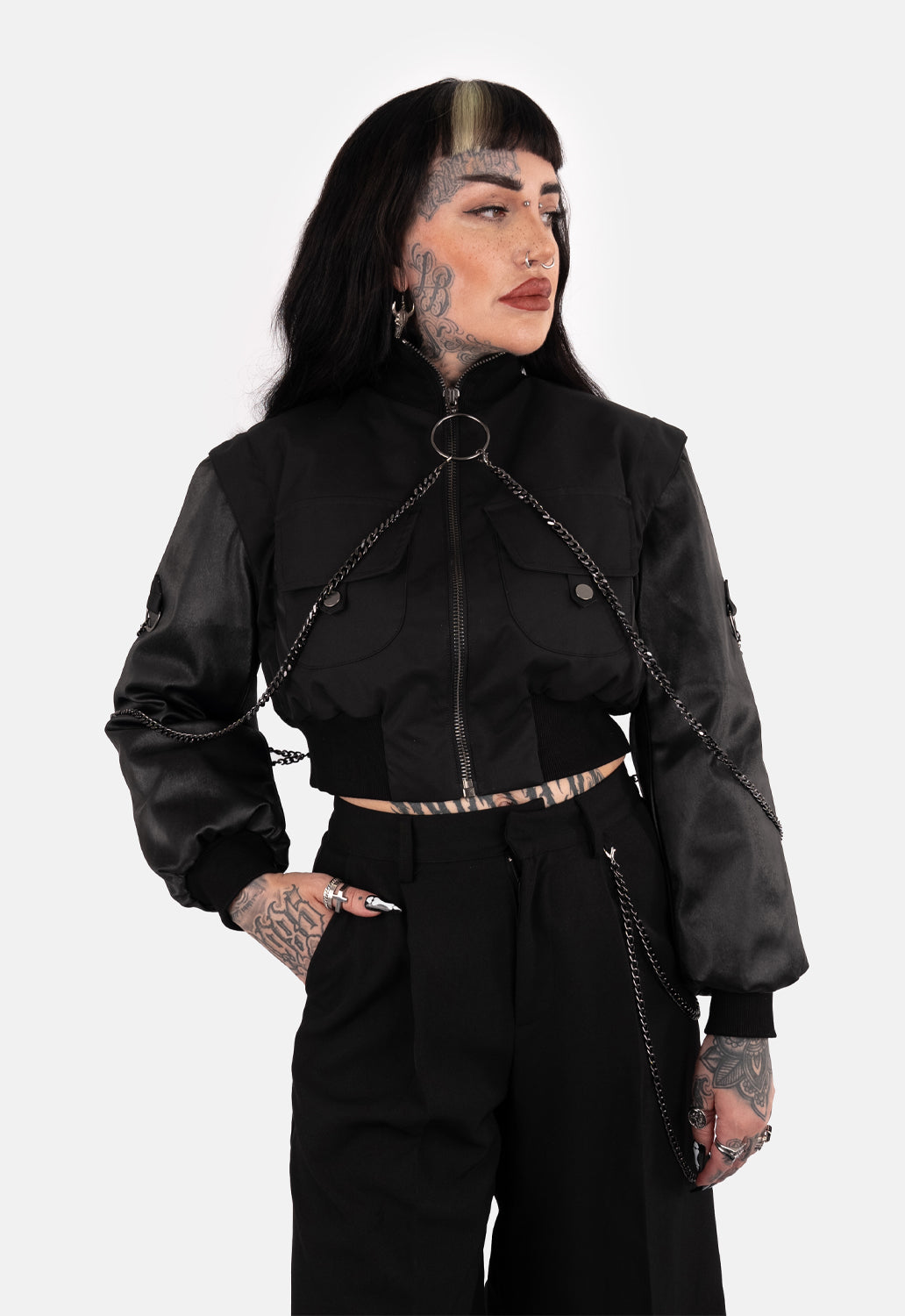 Shasta Cropped Bomber Jacket