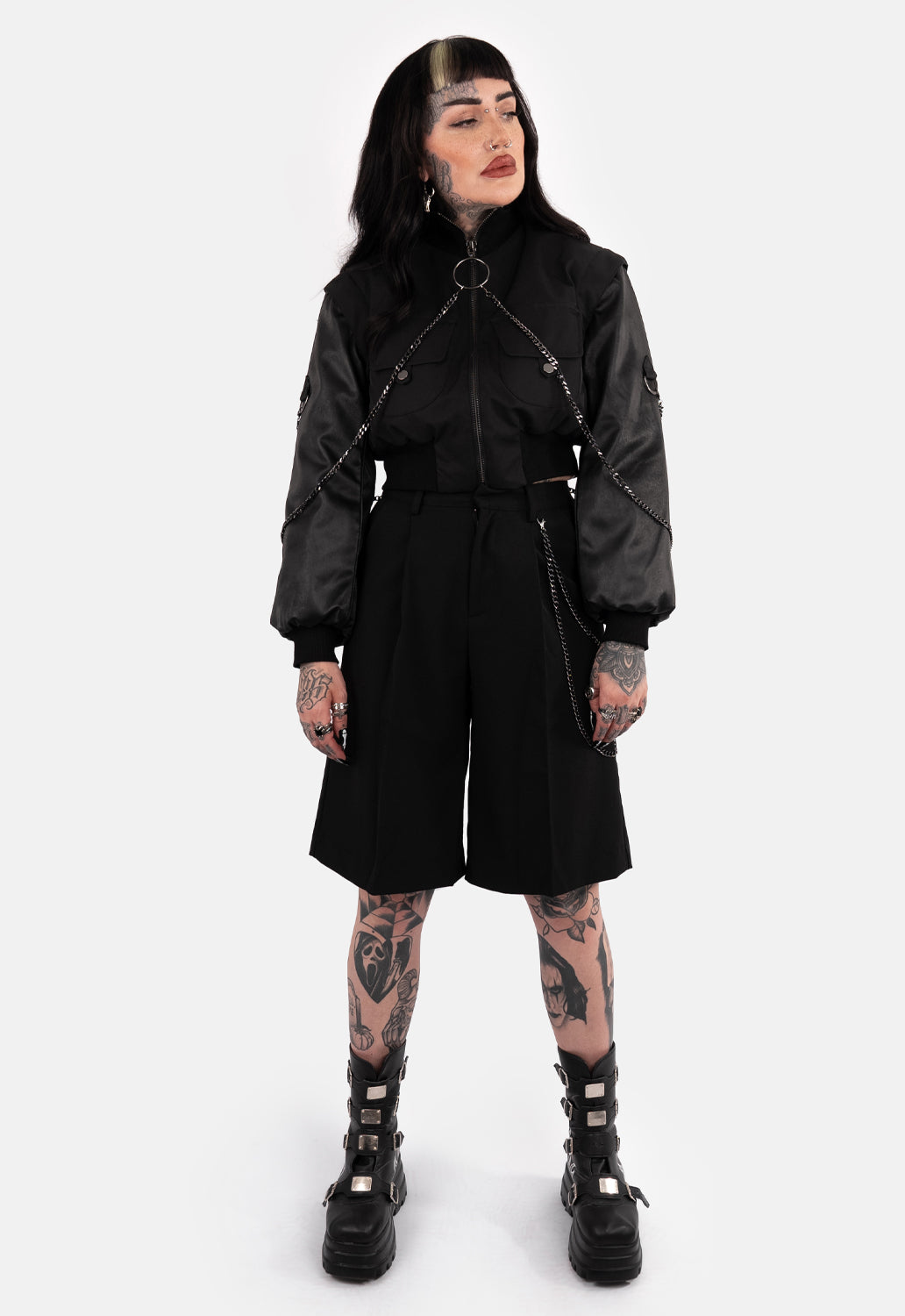 Shasta Cropped Bomber Jacket