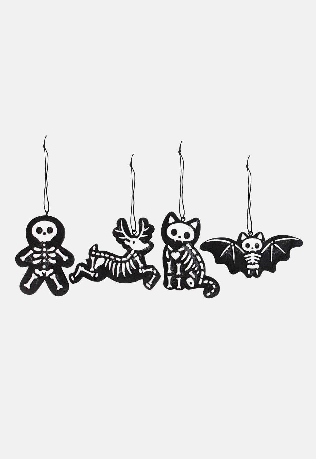 Skeleton Cookie Ornaments 4 Pack