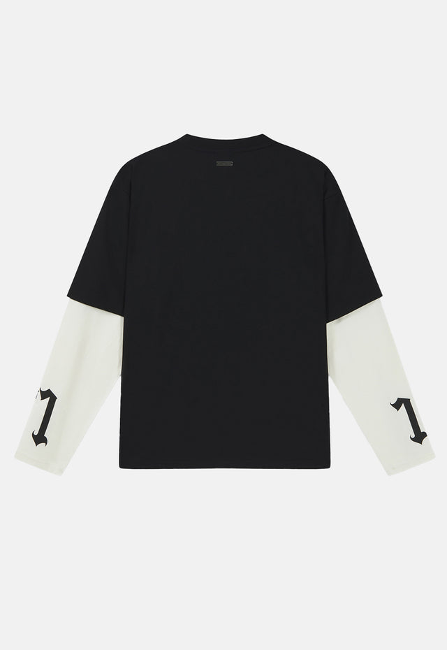 Skull Double Layer Relaxed T-Shirt