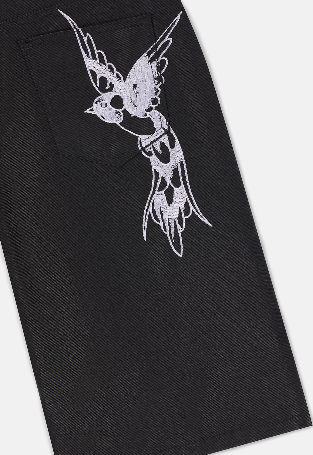 Denim Swallow Biker Jorts