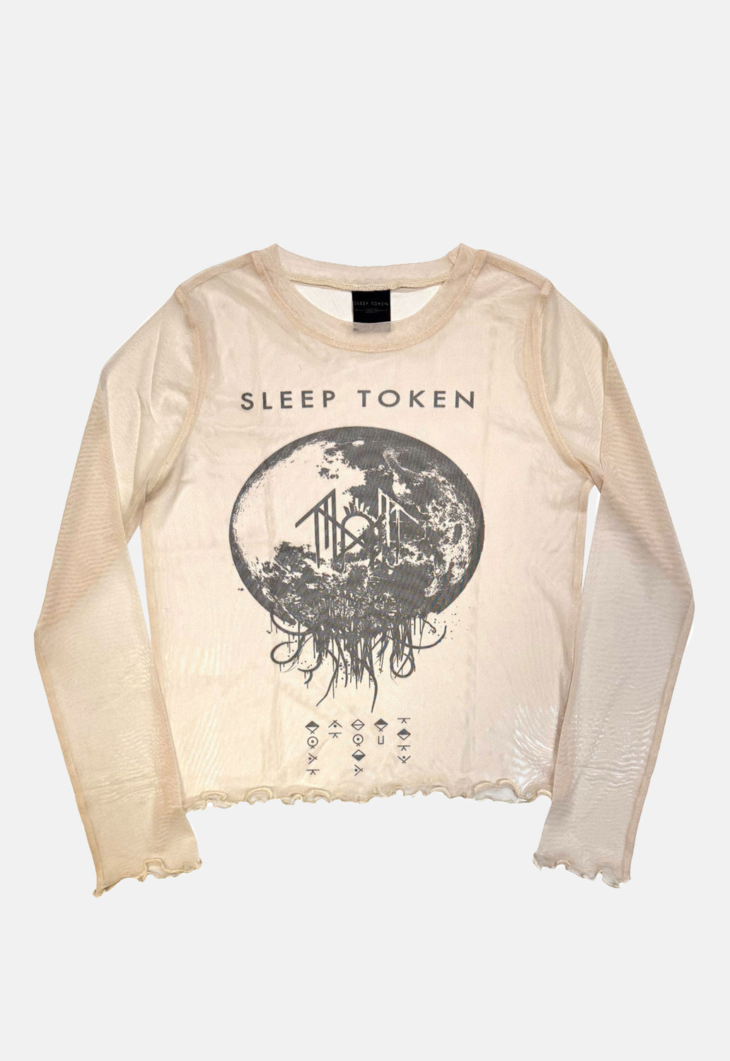 Take Me Back To Eden Mesh Long Sleeved Crop Top
