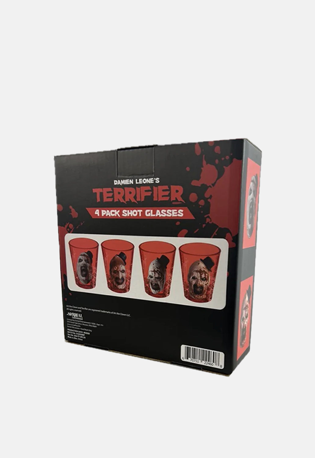 Terrifier 4 Pack Shot Glasses